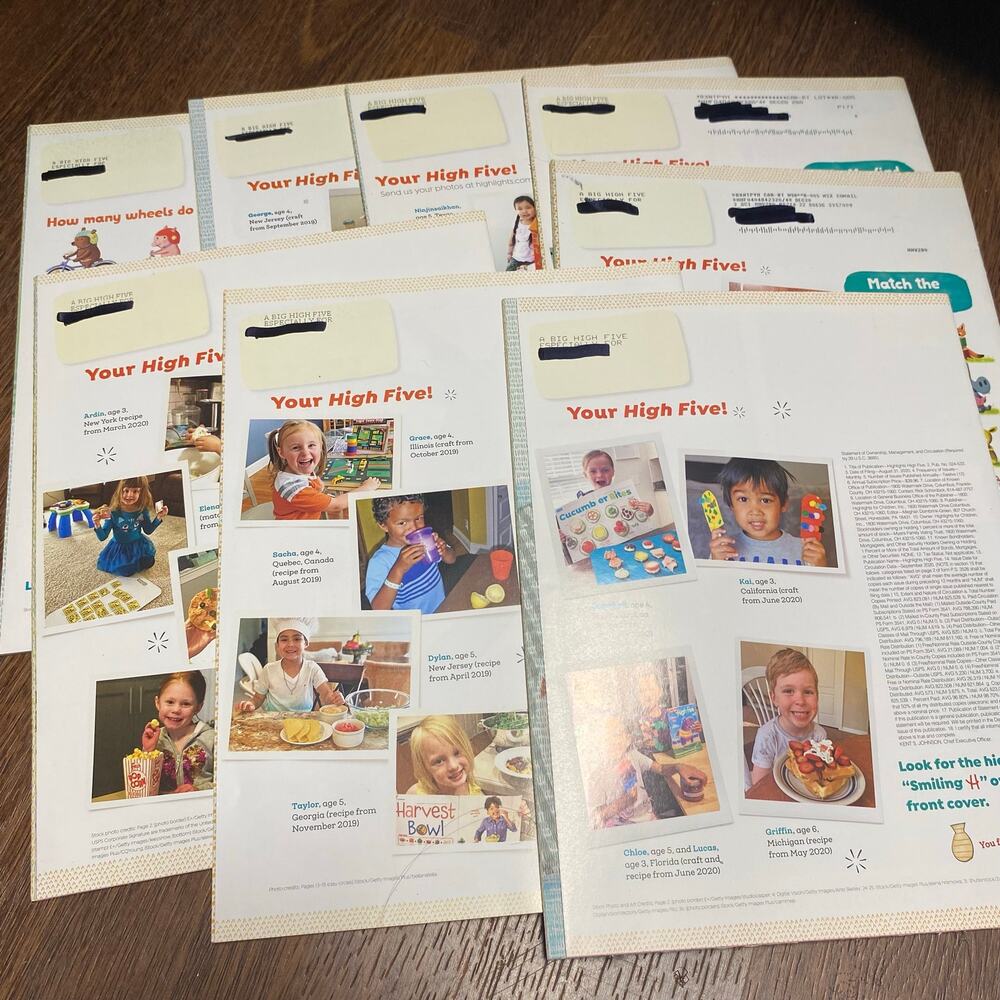 Lot of 8 Highlights High Five Children's Magazines Puzzles Stories Craft 2020 - Picture 2 of 10